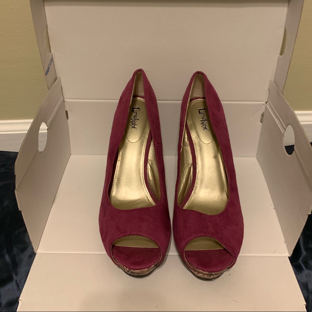 Pink Open Toe Pump